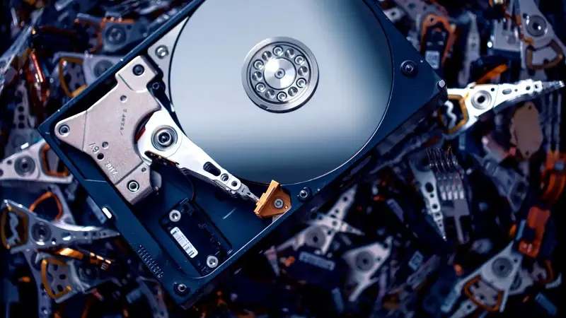 Professional data recovery laboratory with clean room equipment